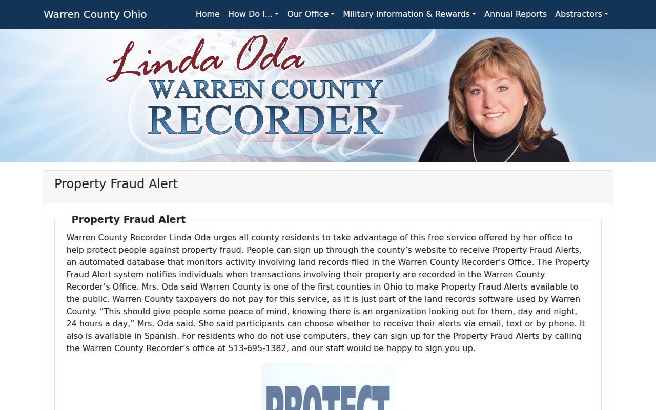 Mason neighbors parcel research with Warren County Recorder fraud alerts