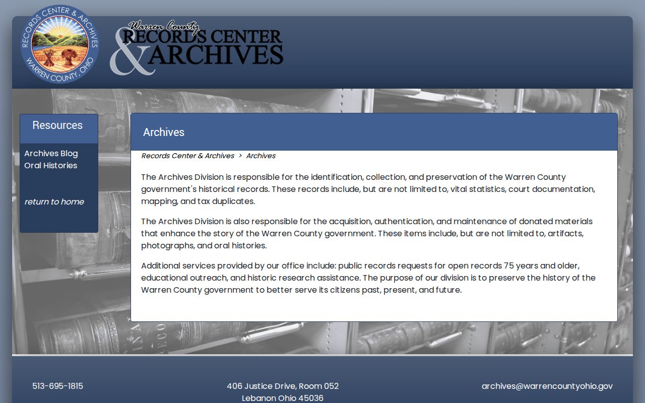 Mason previous residents archive research at Warren County Records Center